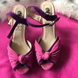 Hot pink and purple heels